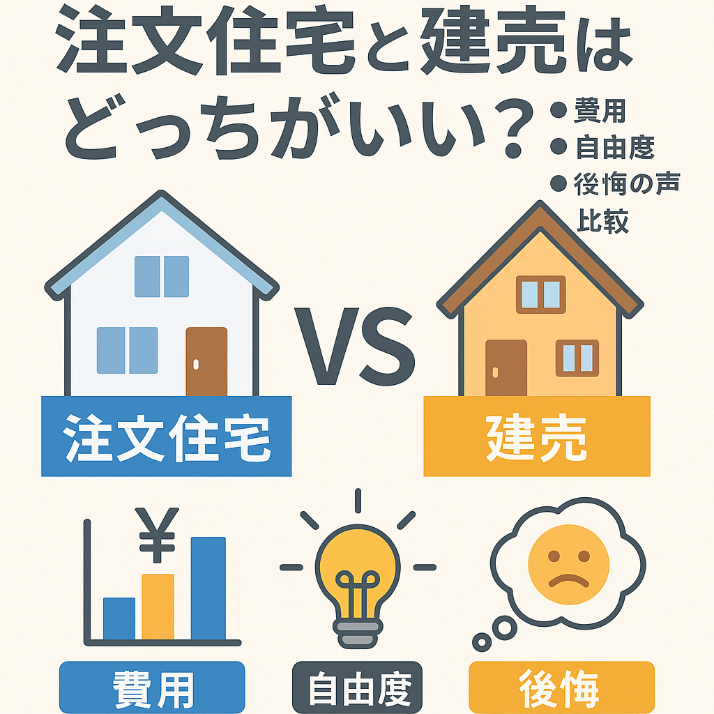 注文住宅と建売はどっちがいい？費用・自由度・後悔の声から徹底比較 | 住まいとお金のトビラ