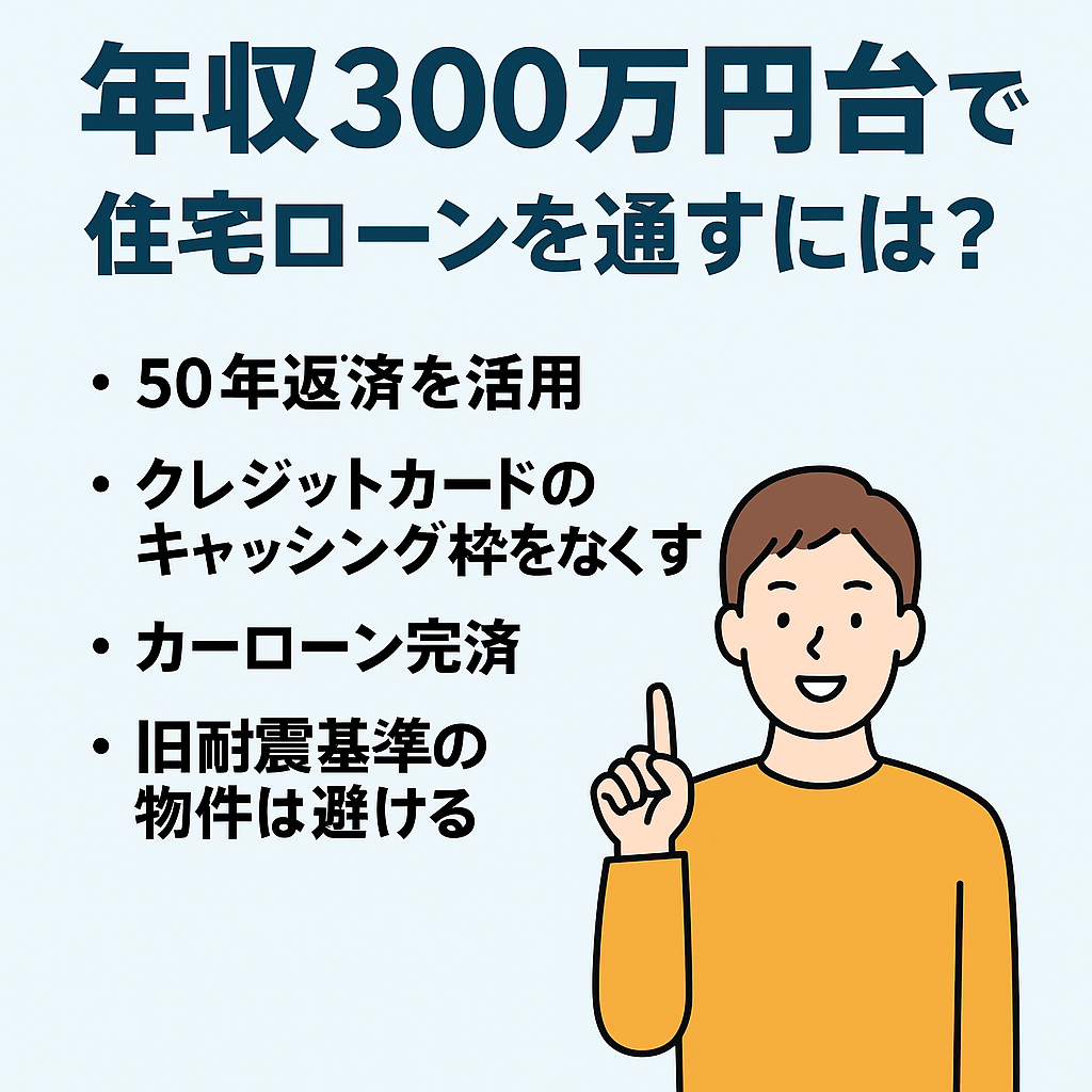 年収300万円台で住宅ローンを通すには?成功のコツと審査に通るための対策まとめ | 住まいとお金のトビラ